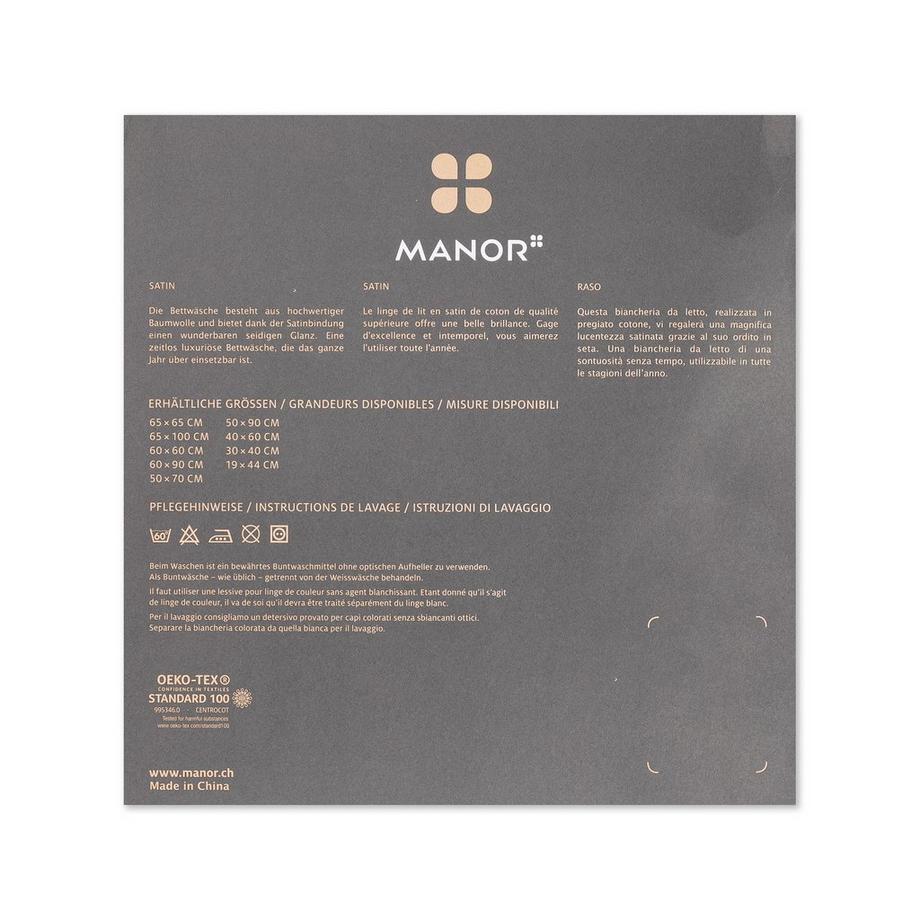 Manor Sateen Luxe Housse de traversin  
