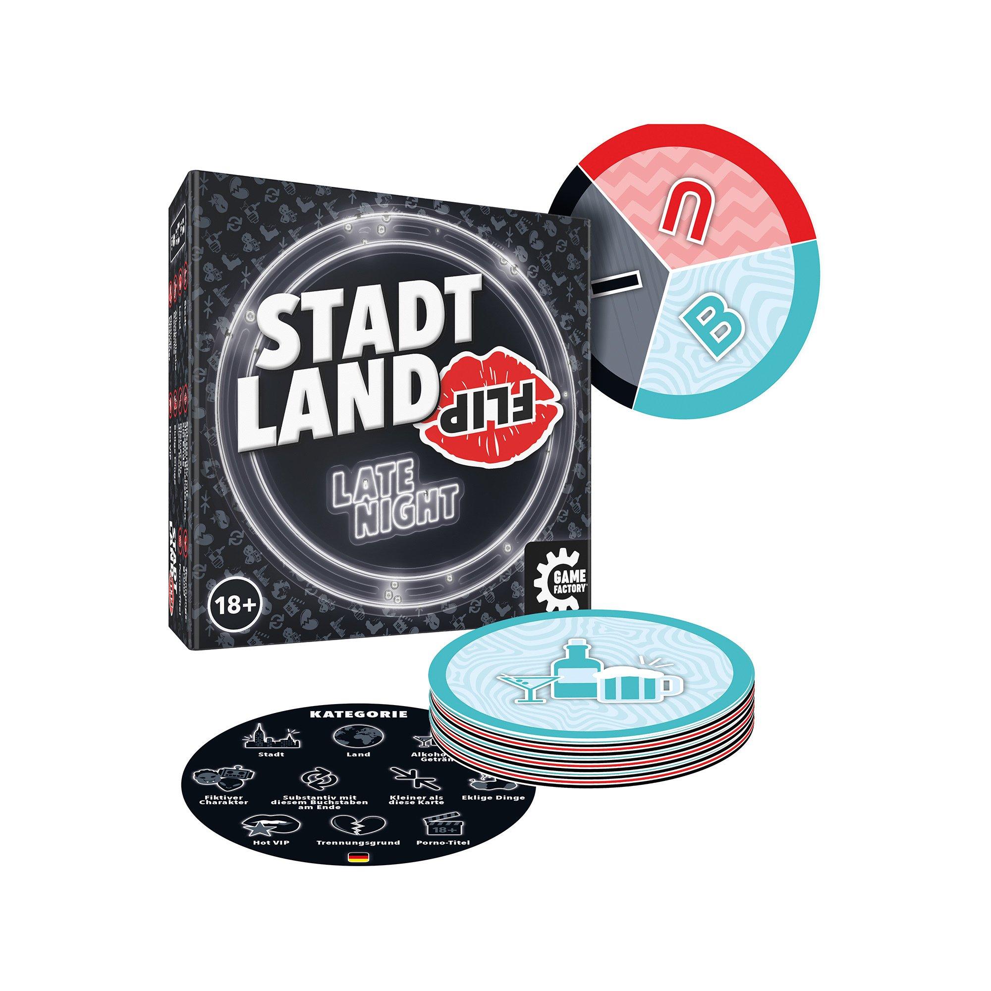 Game Factory  Stadt Land Flip Late Night, Allemande 