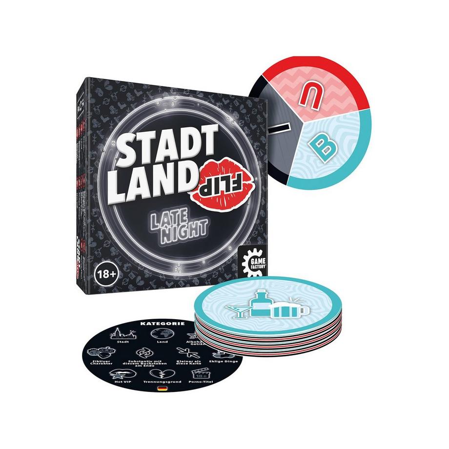 Game Factory  Stadt Land Flip Late Night, Tedesco 