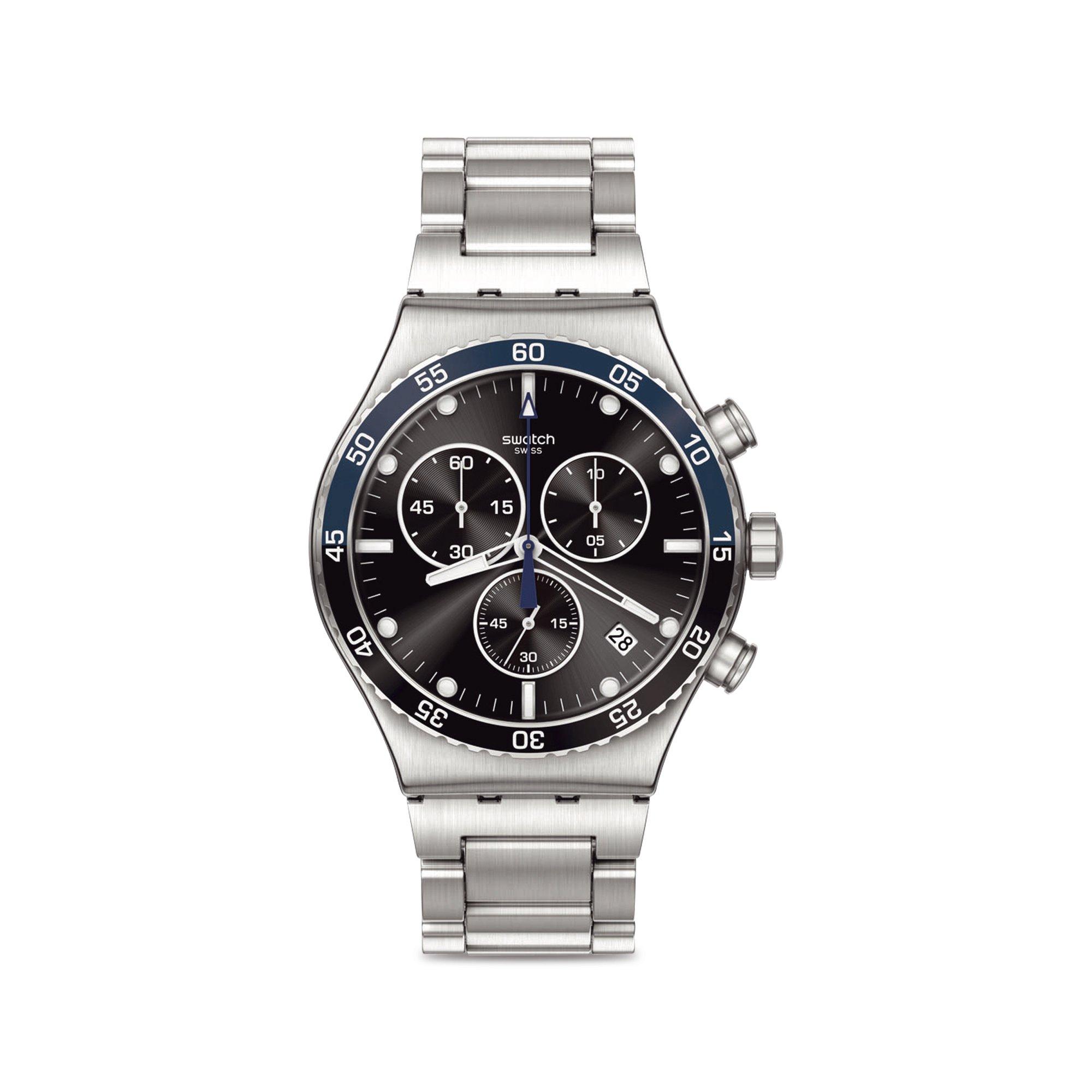 swatch DARK BLUE IRONY Chronographe 