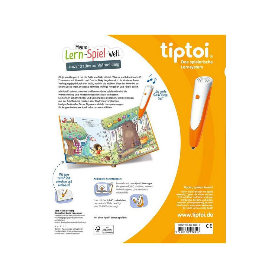 tiptoi  Meine Lern-Spiel-Welt: Konzentration und Wahrnehmung, Deutsch 
