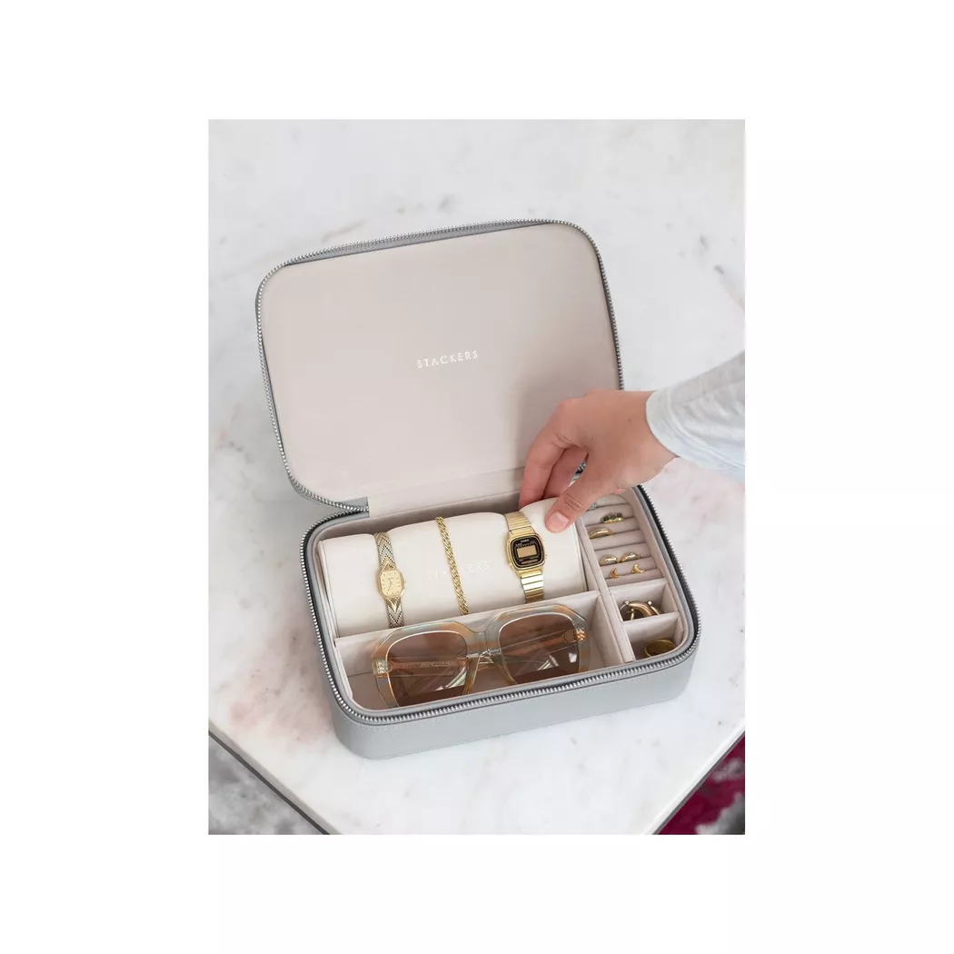 Stackers - Schmuckbox, Zipped Travel, 43.5X37.5X26CM, Grau