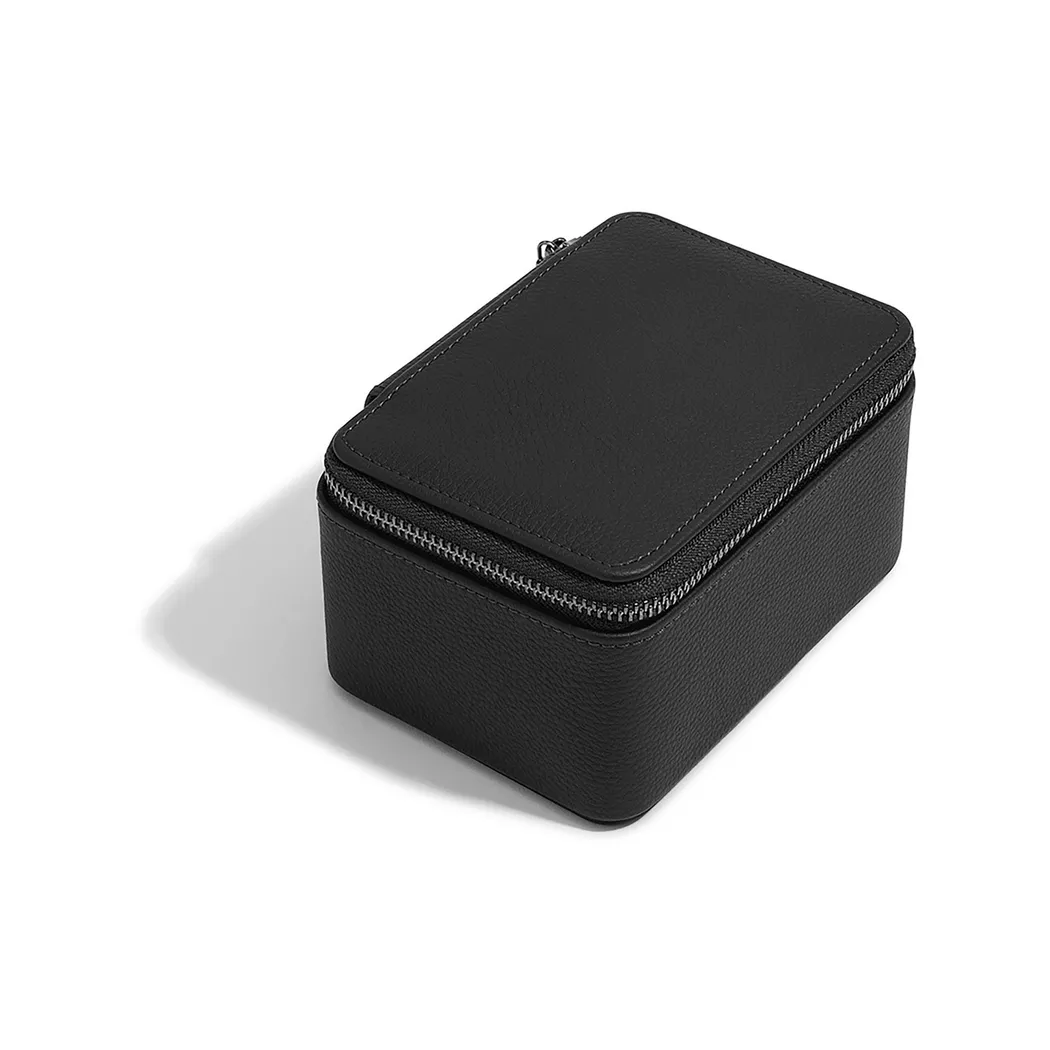 Stackers Zipped Travel Watch Box 2-Piece Black