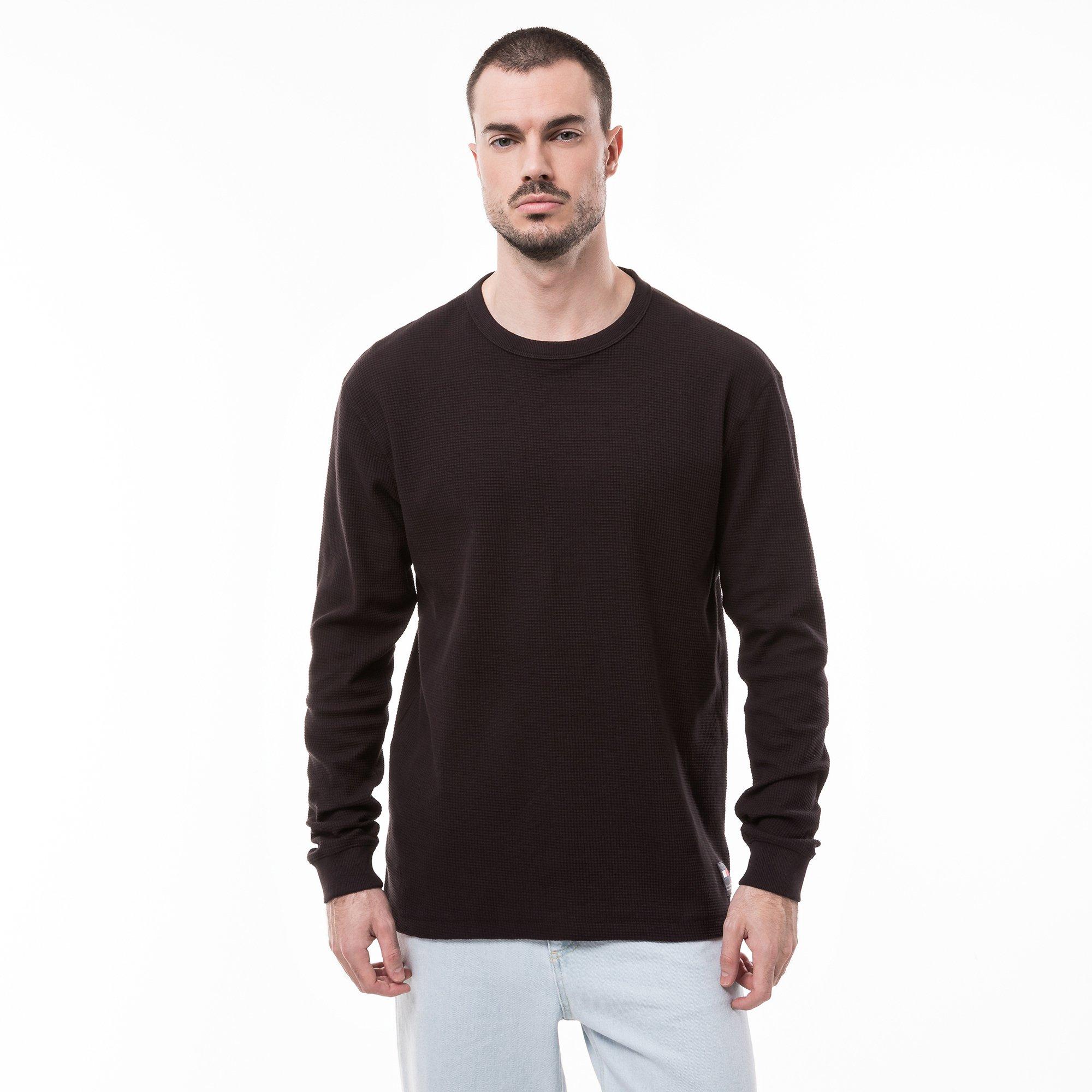 TOMMY JEANS TJM REG LS WAFFLE TEE T-shirt, manches longues 