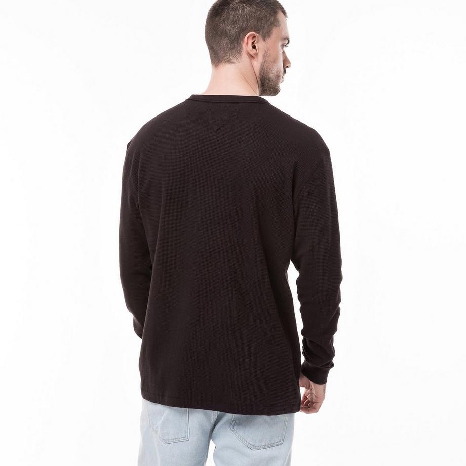 TOMMY JEANS TJM REG LS WAFFLE TEE T-shirt, manches longues 