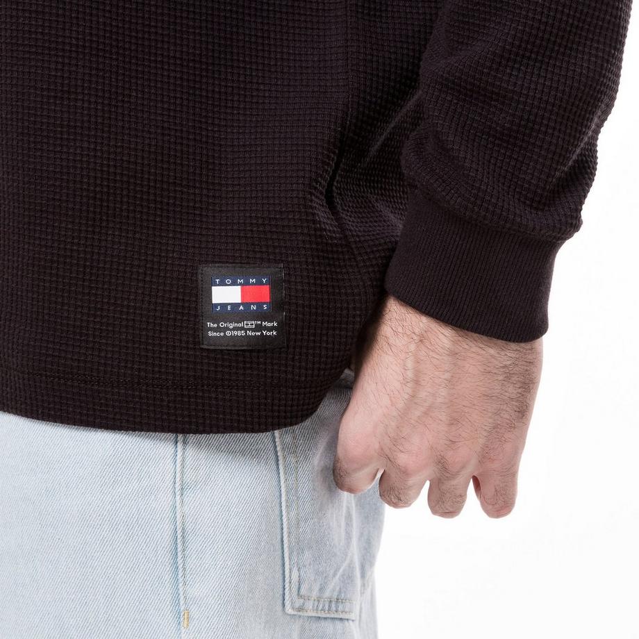 TOMMY JEANS TJM REG LS WAFFLE TEE T-shirt, manches longues 
