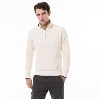 TOMMY HILFIGER TIPPED RIB STRUCTURE ZIP MOCK Pullover, Half-Zip 
