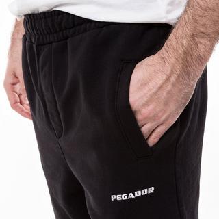 PEGADOR PGDR Logo Heavy Sweat Jogger vintage washed onyx black Jogg-Sweat Pants 