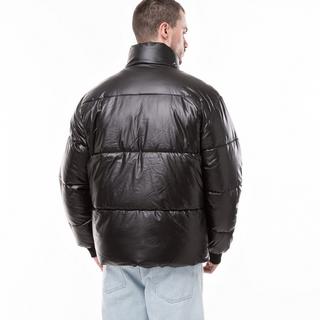 PEGADOR PGDR Solin Glossy Puffer Jacket black Daunenjacke ohne Kapuze 