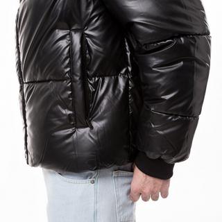 PEGADOR PGDR Solin Glossy Puffer Jacket black Giubbotto imbottito senza cappuccio 