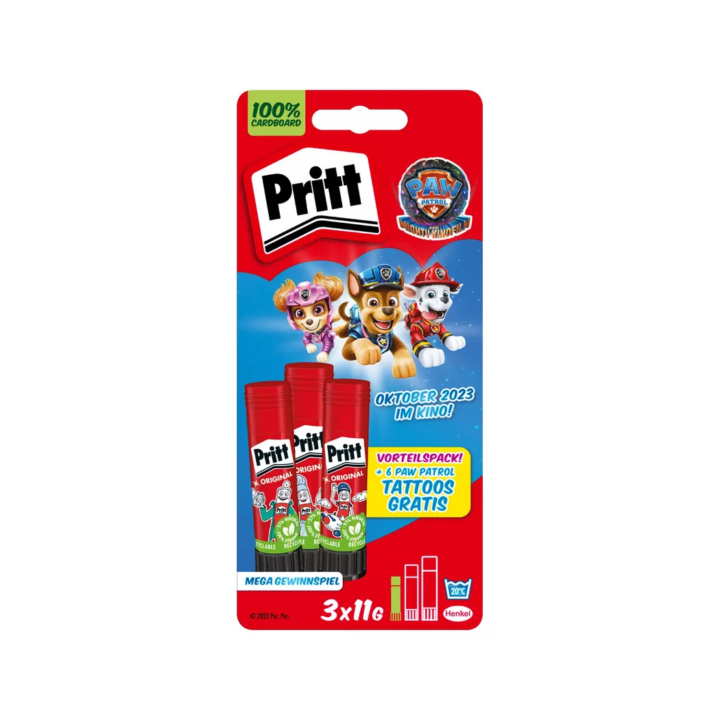 Pritt Klebestift Original 3 x 11 g/Pack.