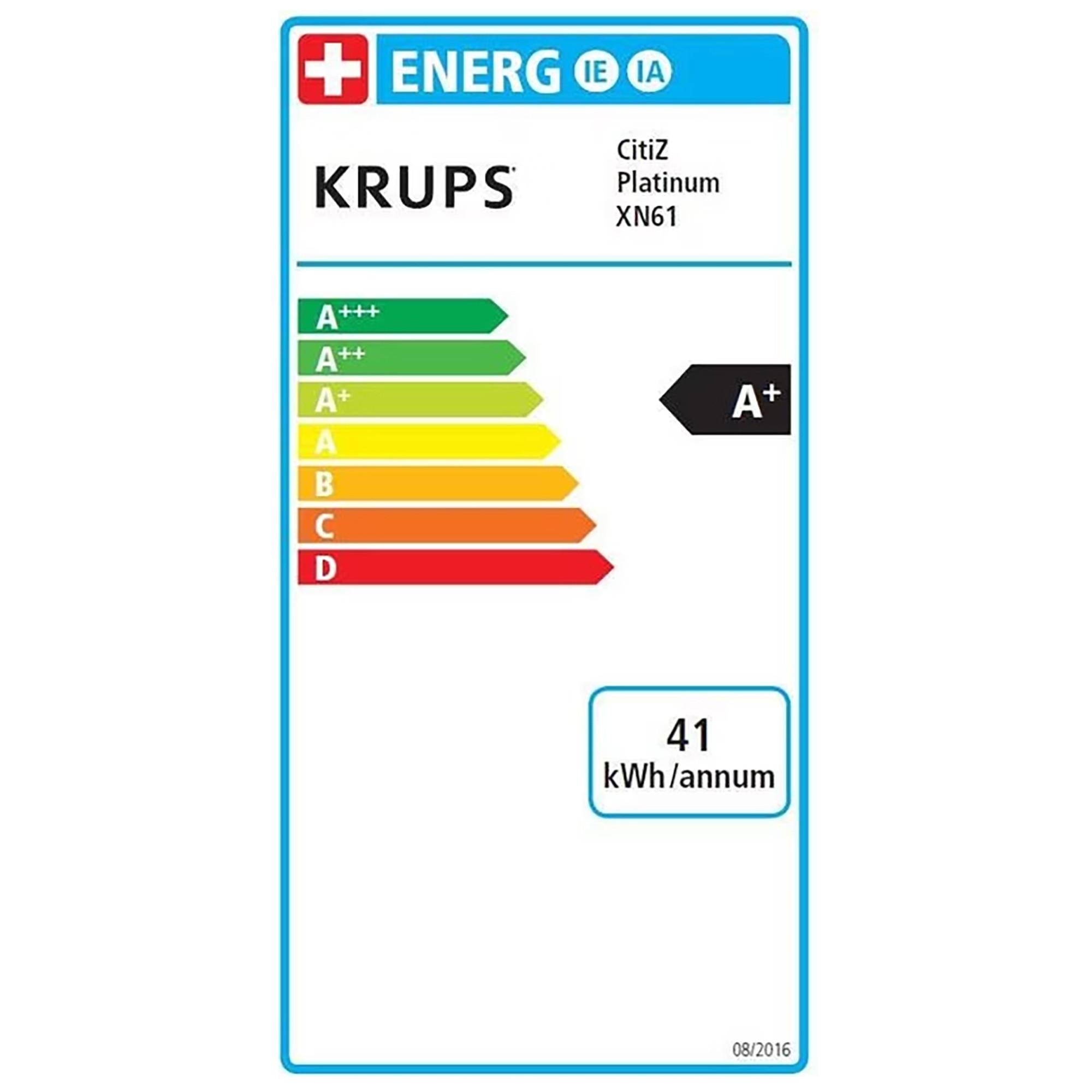 KRUPS Machine Nespresso CitiZ Platinium (acier inox) 