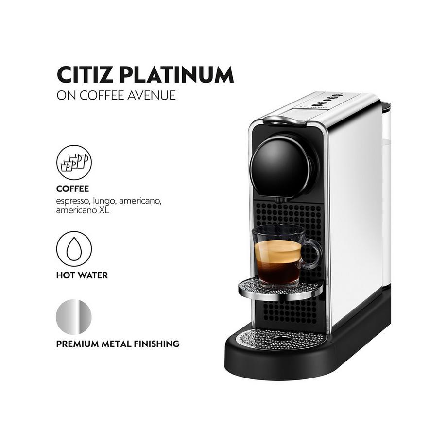 KRUPS Nespressomaschine CitiZ Platinium (Edelstahl) 
