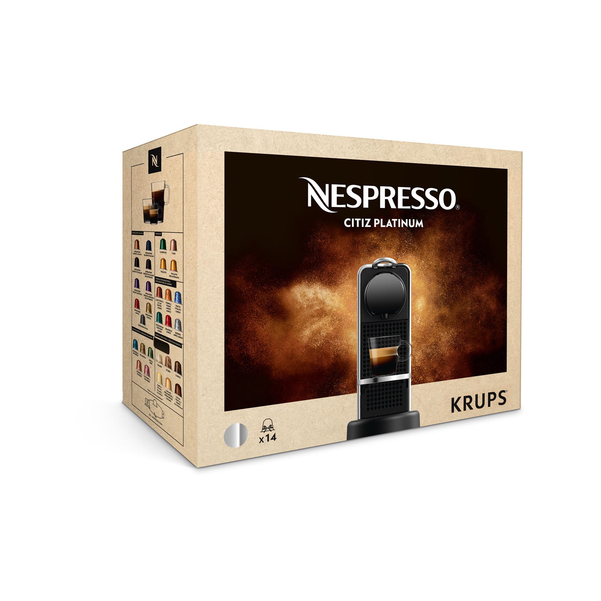 KRUPS Machine Nespresso CitiZ Platinium (acier inox) 