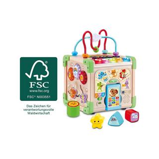 vtech  Interaktiver Holz-Spielwürfel, Tedesco 