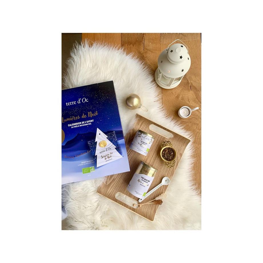 Terre d'Oc  Adventskalender Sortiment von 24 Muslins mit Bio-Tees & Rooibos 