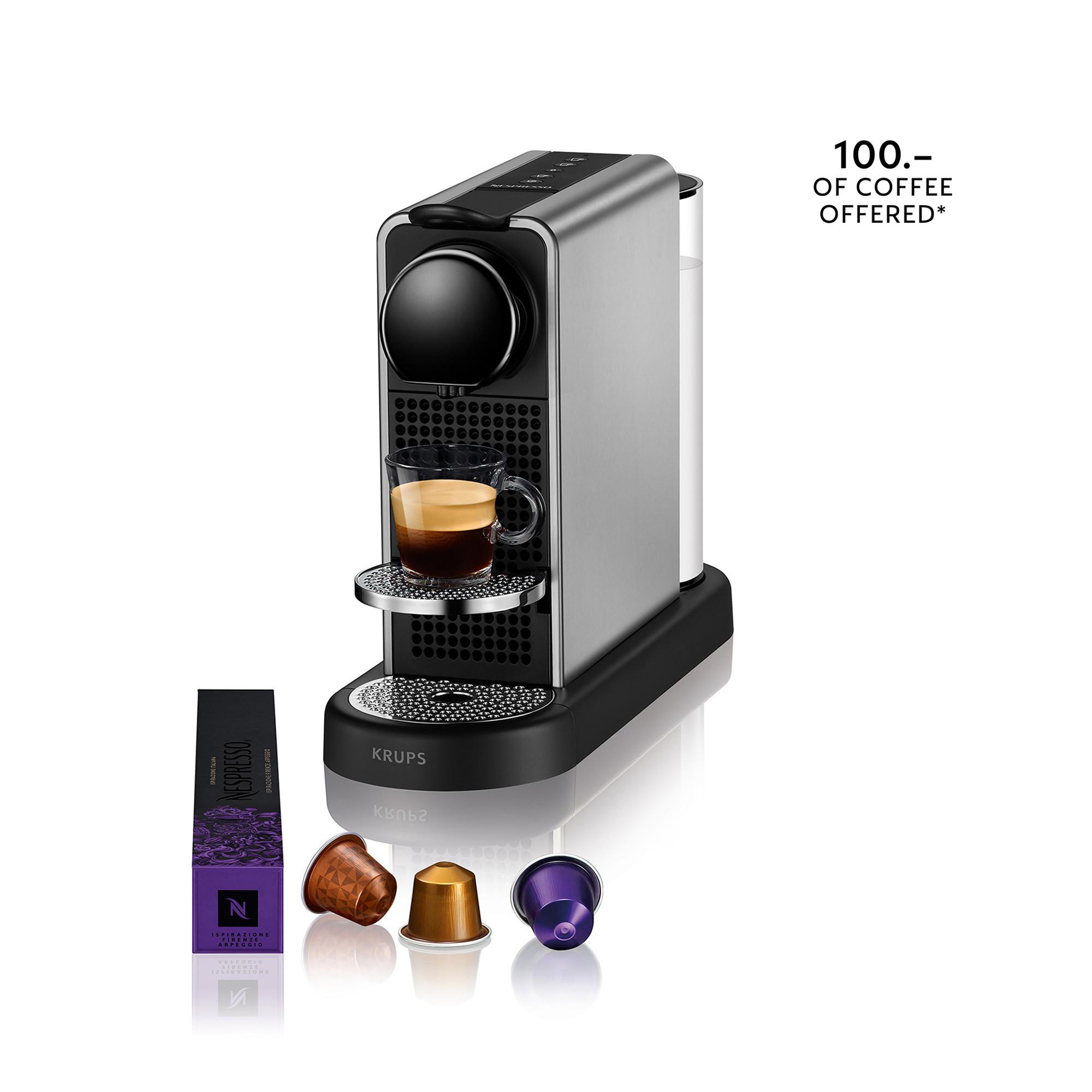 KRUPS Machine Nespresso CitiZ Platinium (Titane) 