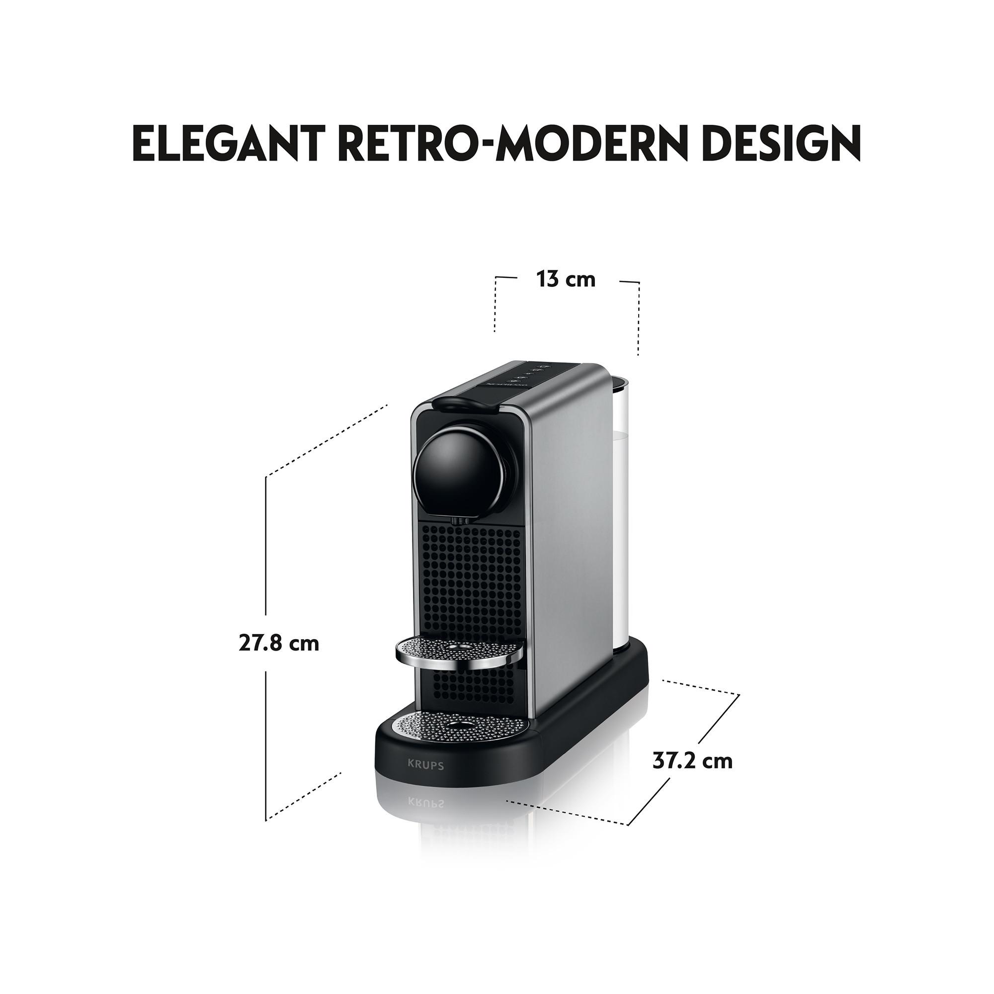 KRUPS Macchina da caffè Nespresso CitiZ Platinium (Titanio) 