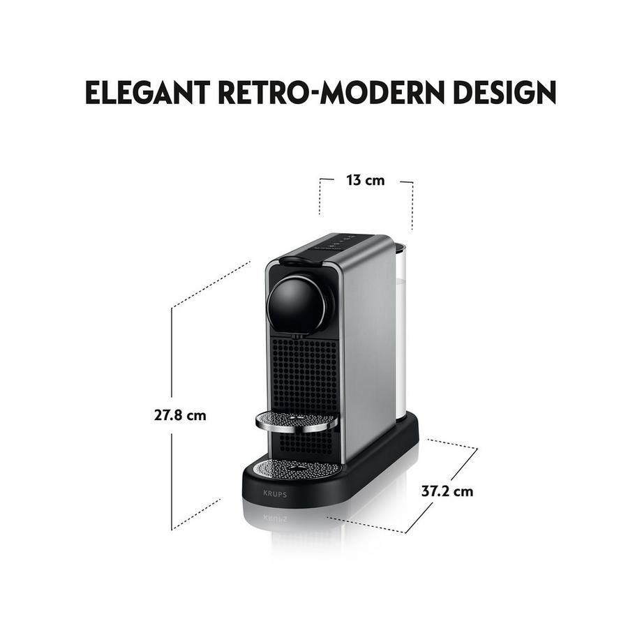 KRUPS Macchina da caffè Nespresso CitiZ Platinium (Titanio) 