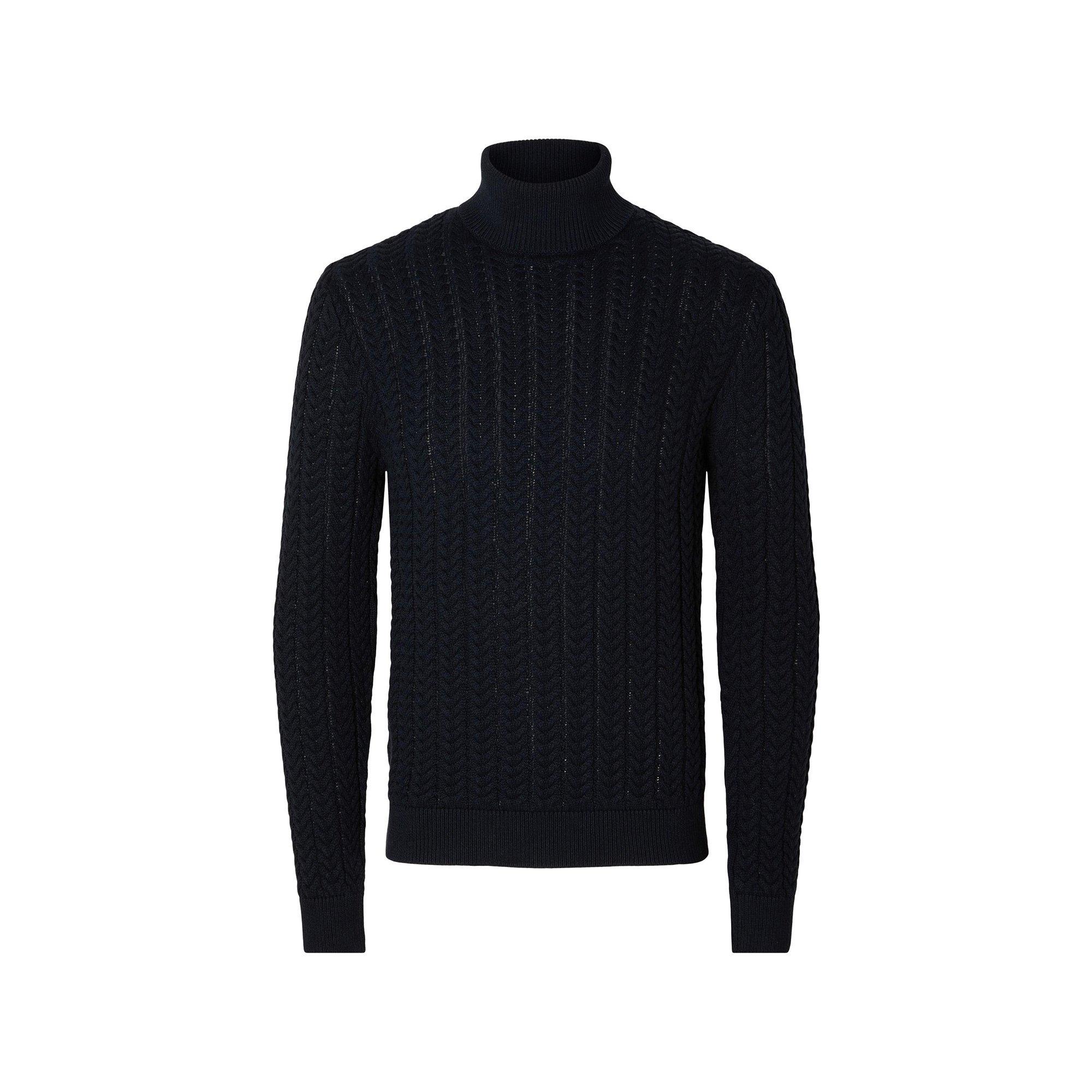 Image of Pullover, Rollkragen Herren Marine XL