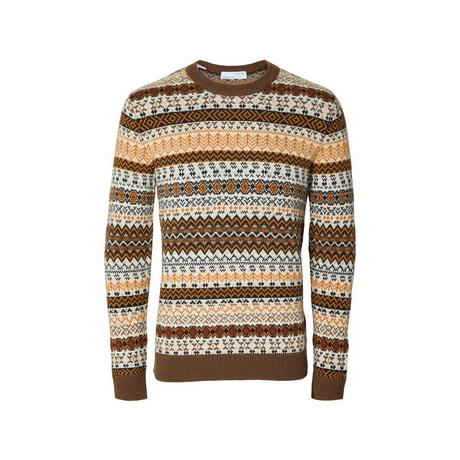 SELECTED Faro Fair Isle Strickpullover  
