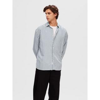 SELECTED SLHRegowen Mini Check Camicia a Maniche Lunghe  