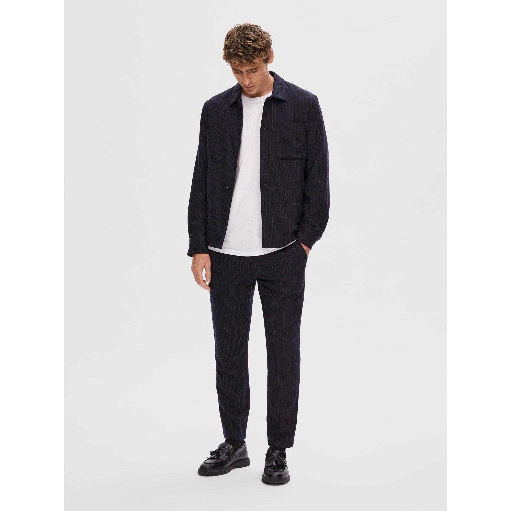 SELECTED SLHSlim-Ayr Pantalon Élastique à Rayures  