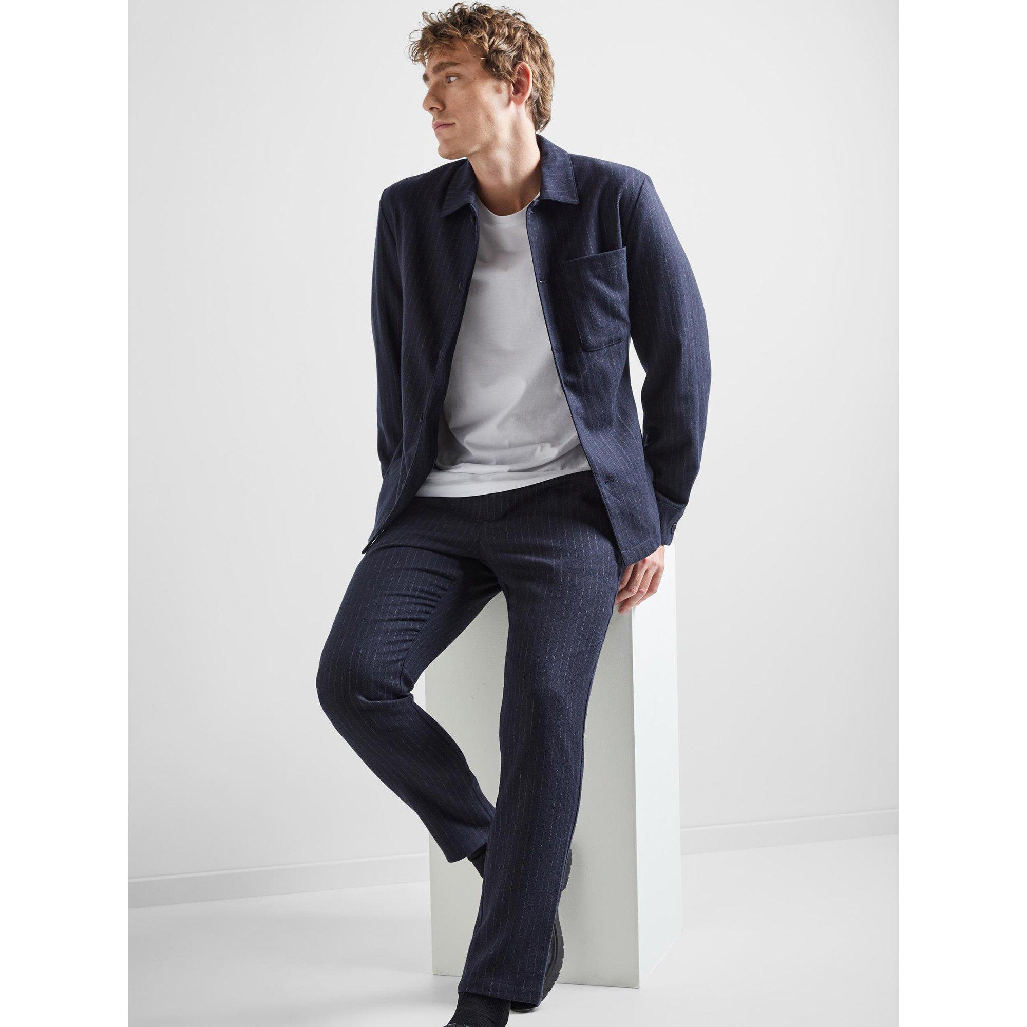 SELECTED SLHSlim-Ayr Pantalon Élastique à Rayures  