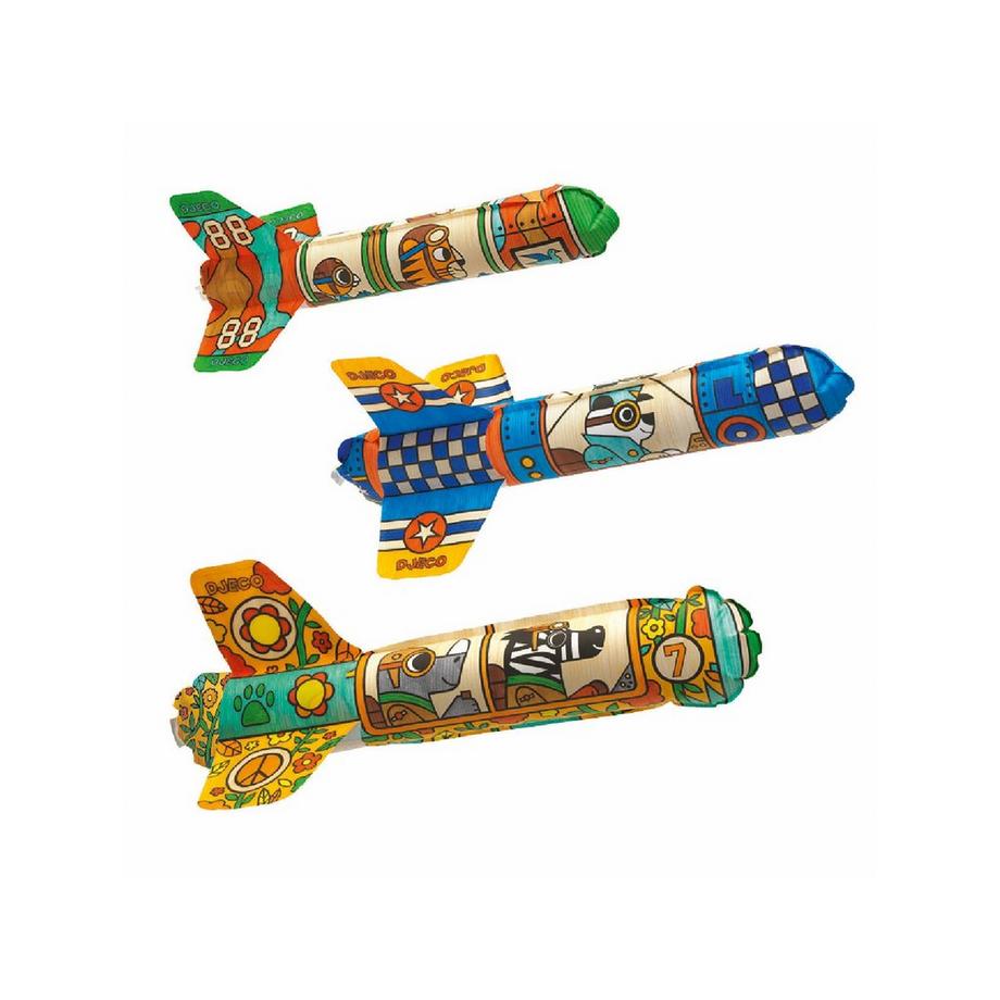 Djeco Kit de loisirs créatifs Avions à colorier 