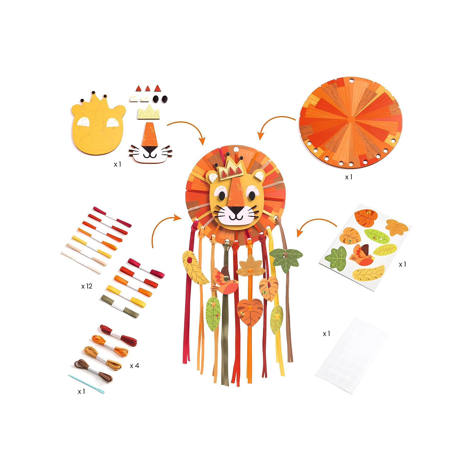 Djeco Kit de loisirs créatifs Attrappe-rêve lion 