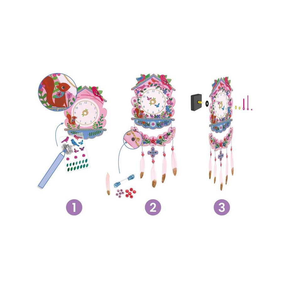 Djeco Bastelset Wanduhr Kuckuck 