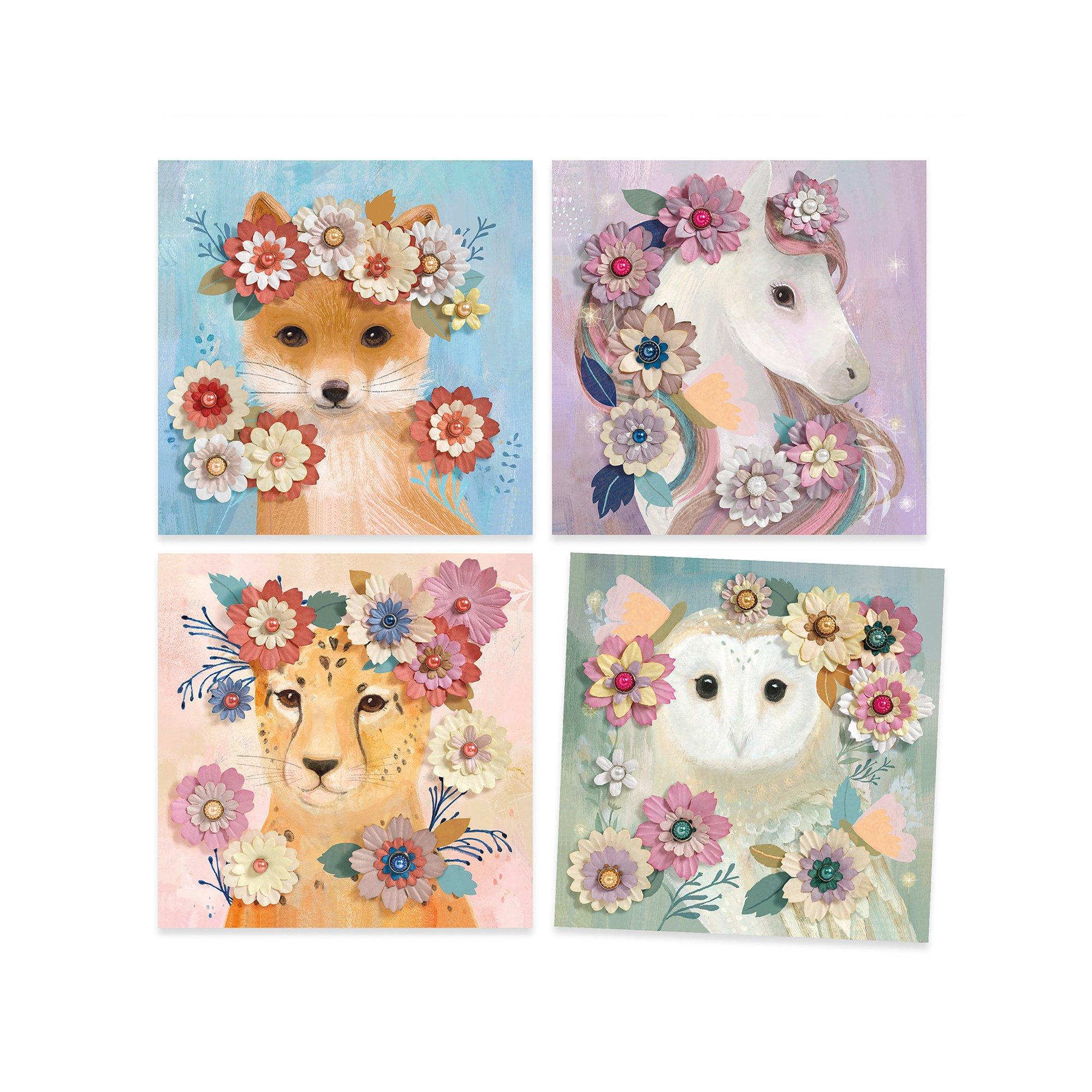 Djeco Images 3D Couronnes de fleurs 