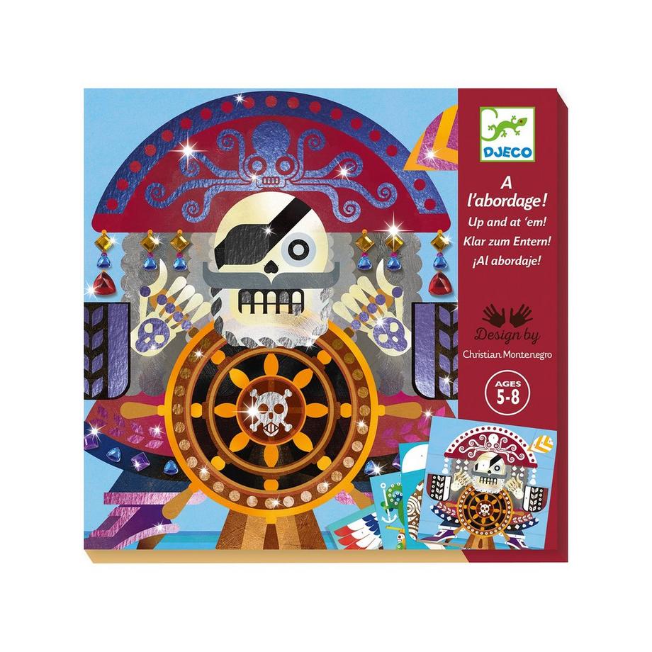 Djeco Folienbilder zum Beschichten Pirat 