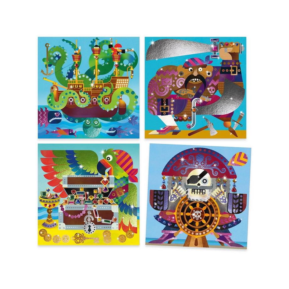 Djeco Folienbilder zum Beschichten Pirat 