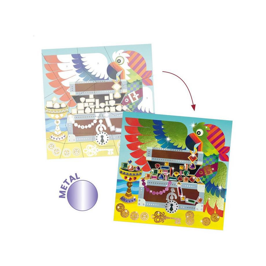 Djeco Folienbilder zum Beschichten Pirat 