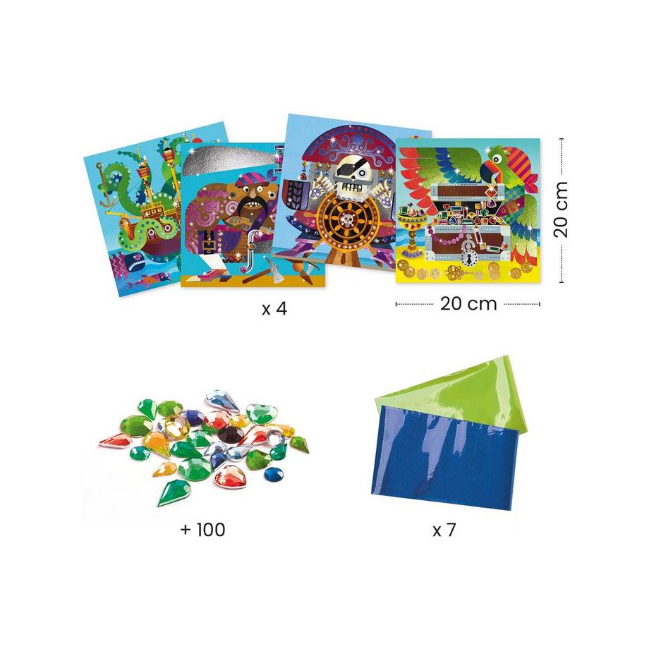 Djeco Folienbilder zum Beschichten Pirat 