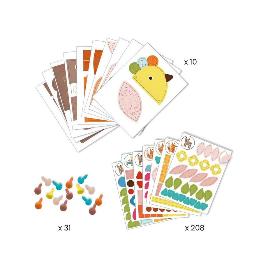 Djeco Bastelpapier Grosse Tiere 