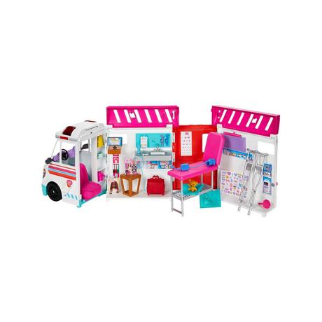 Barbie  2-in-1 Krankenwagen Spielset (mit Licht & Geräuschen) 