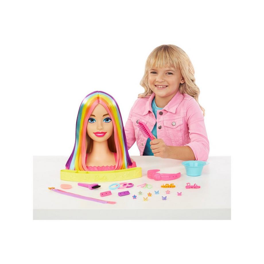 Barbie  Totally Hair Neon-Regenbogen Deluxe Styling-Kopf 
