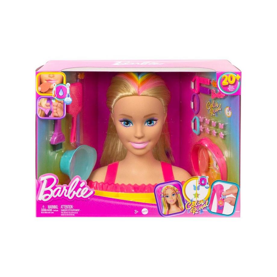 Barbie  Totally Hair Neon-Regenbogen Deluxe Styling-Kopf 