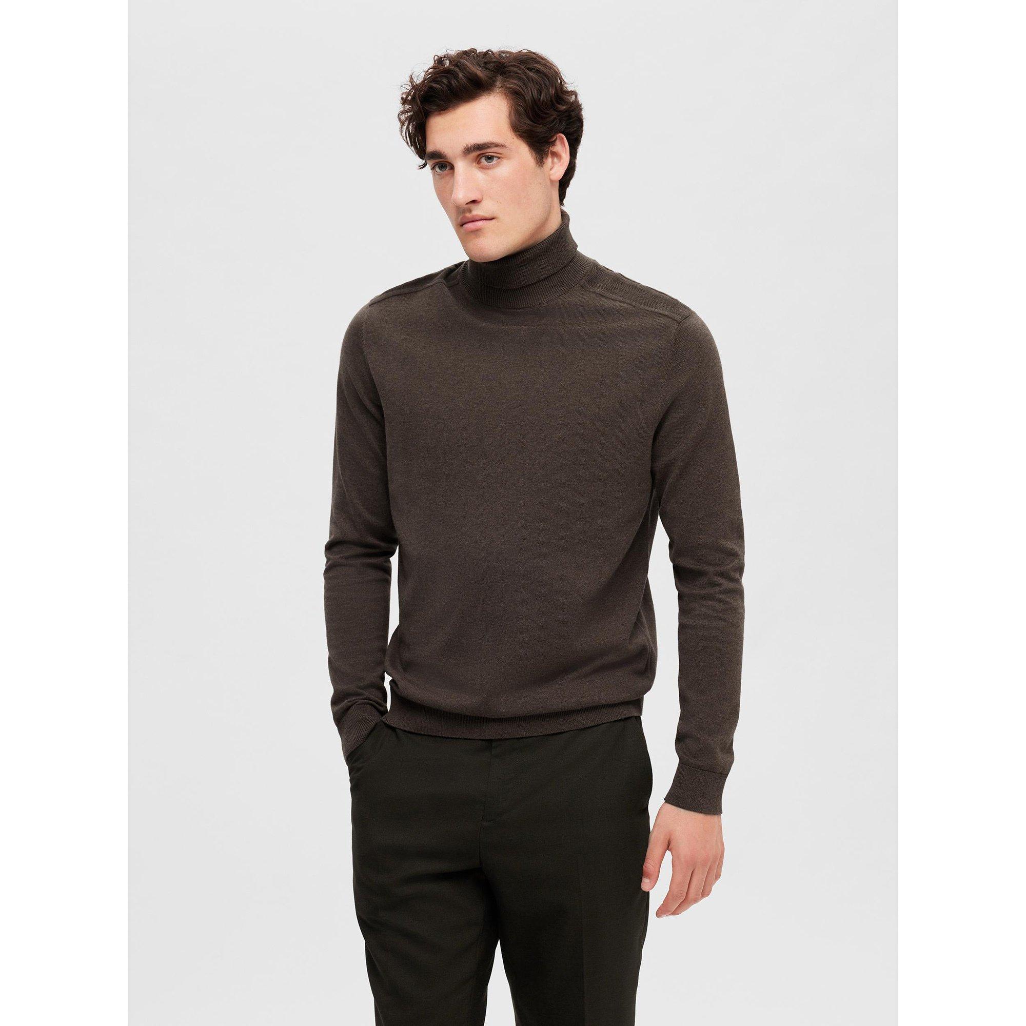 Image of Pullover, Rollkragen Herren Braun S