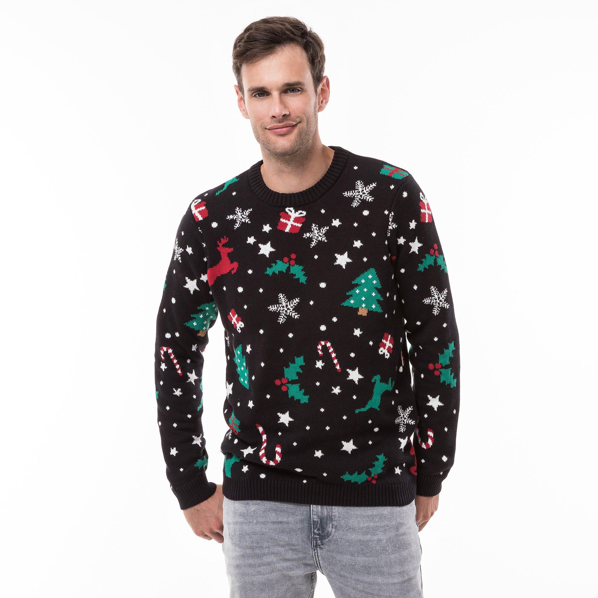 Image of Pullover, Rundhals Herren Black S