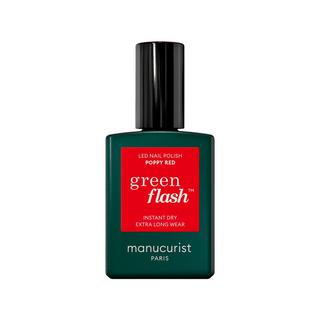 Manucurist  Vernis à ongles Green Flash Poppy Red (Rouge iconique) 
