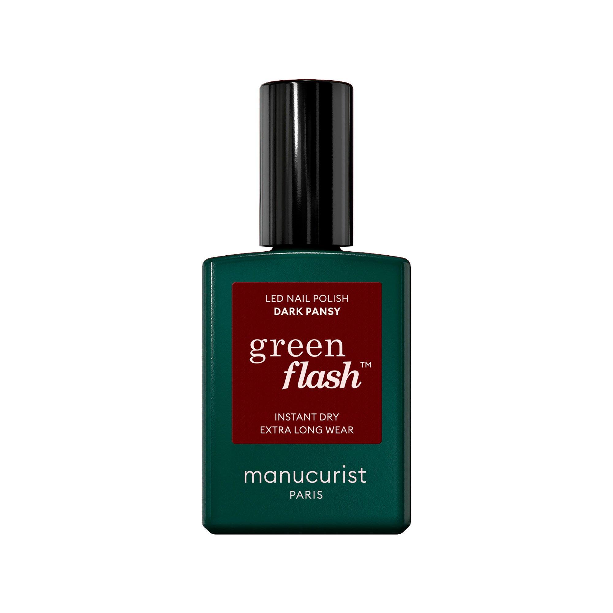 Manucurist  Vernis à ongles Green Flash Dark Pansy (Rouge velours) 