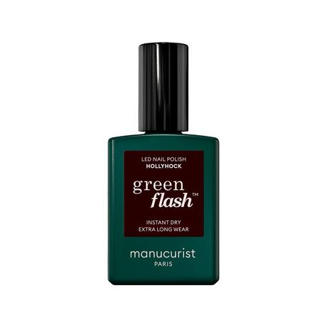 Manucurist  Vernis à ongles Green Flash Hollyhock (Rouge noir) 