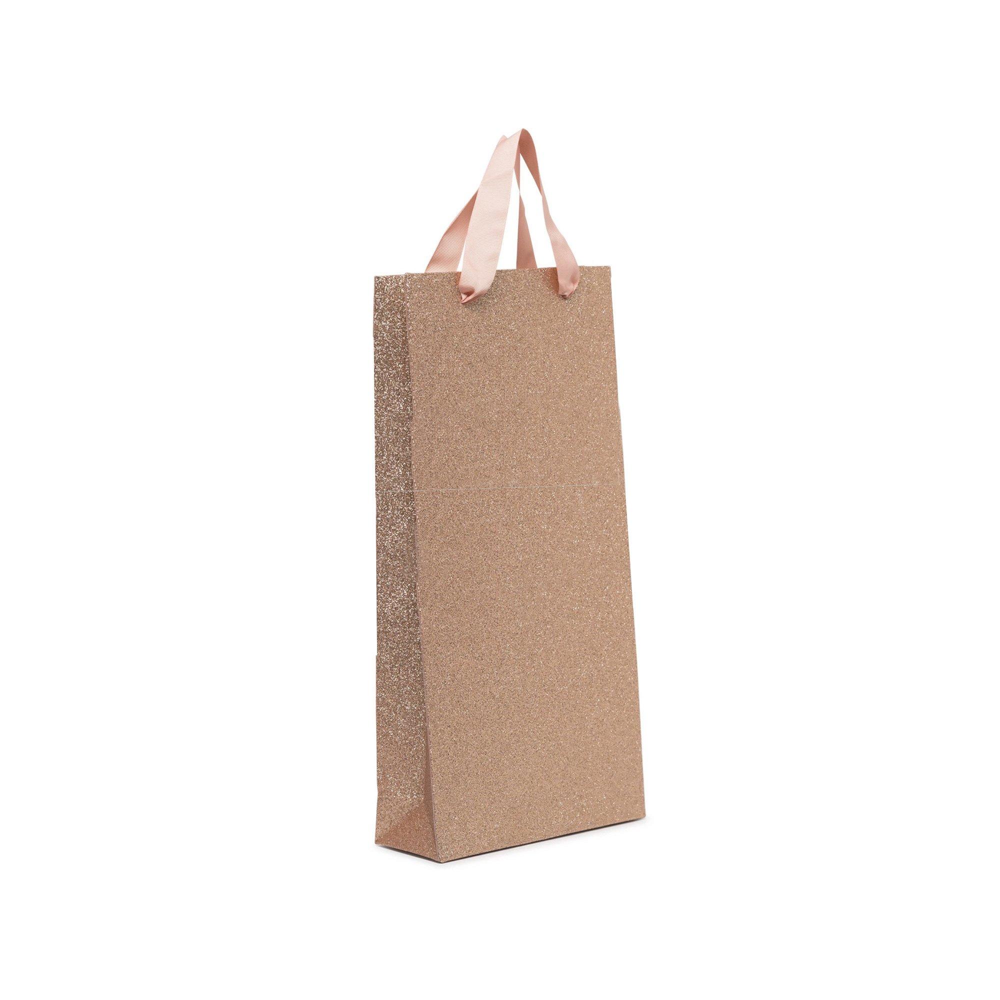 24 Sacs Cadeaux Pour Bouteille De Vin - 10x10x35 Cm, Noir Et Doré, Poignées Corde