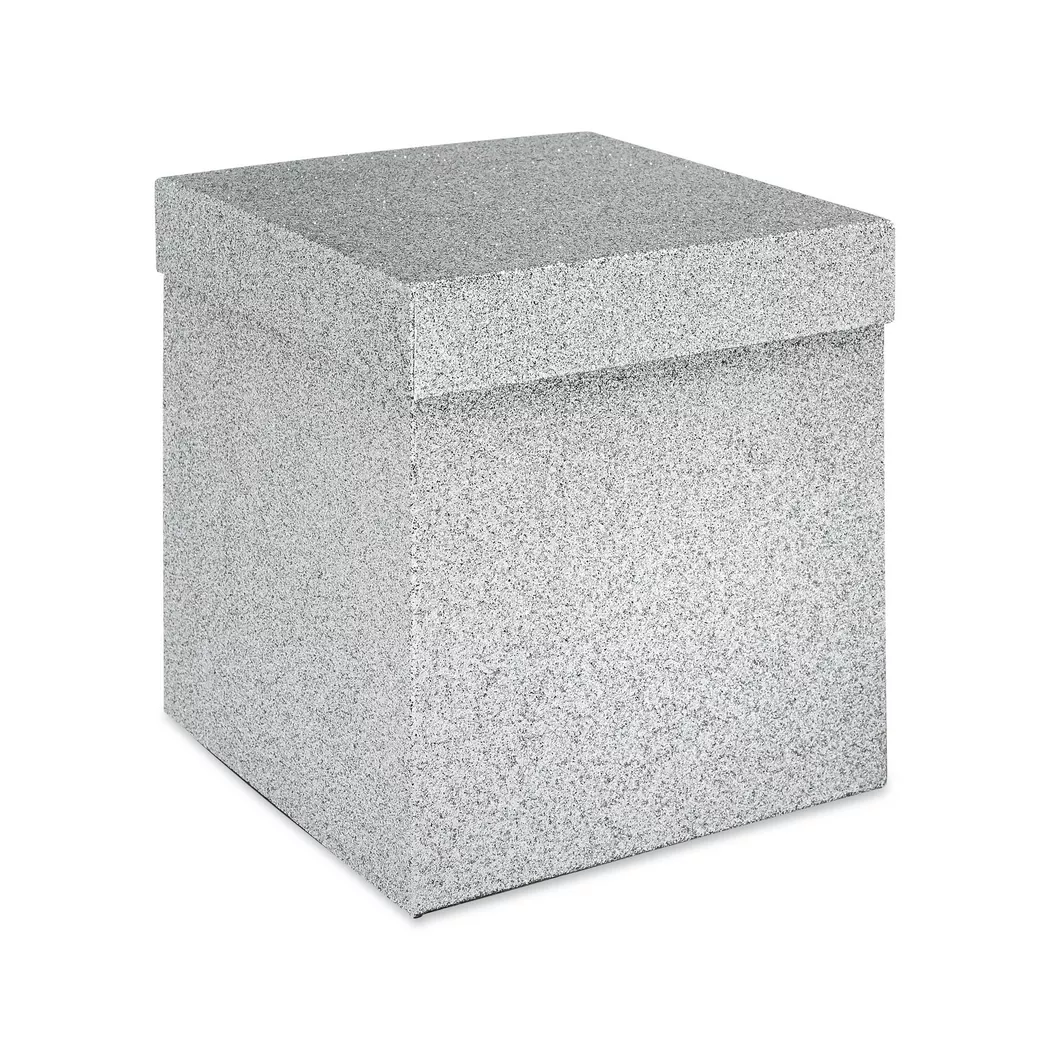 Manor Papeterie No Label - Geschenkbox, 18x18x18cm, Silber