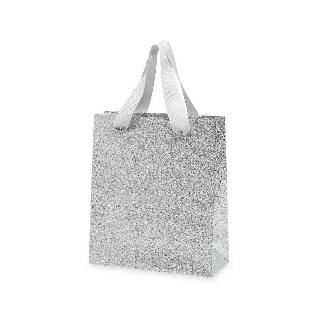 Manor Papeterie No Label - Geschenktasche, 19X22X8CM, Silber