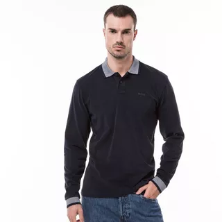 BOSS ORANGE Peiridescent Poloshirt, langarm 