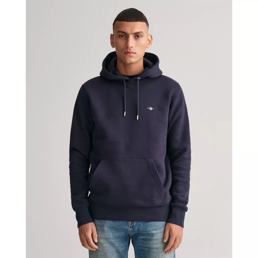 Gant Sweat à Capuche Reg Shield Evening Blue S Homme